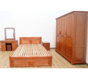 Combo phòng ngủ gỗ Sồi giá rẻ