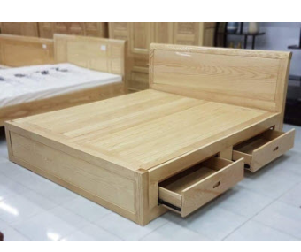 Giường ngủ gỗ sồi Tần bì đẹp
