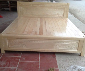 Giường ngủ gỗ sồi Tần bì giá rẻ